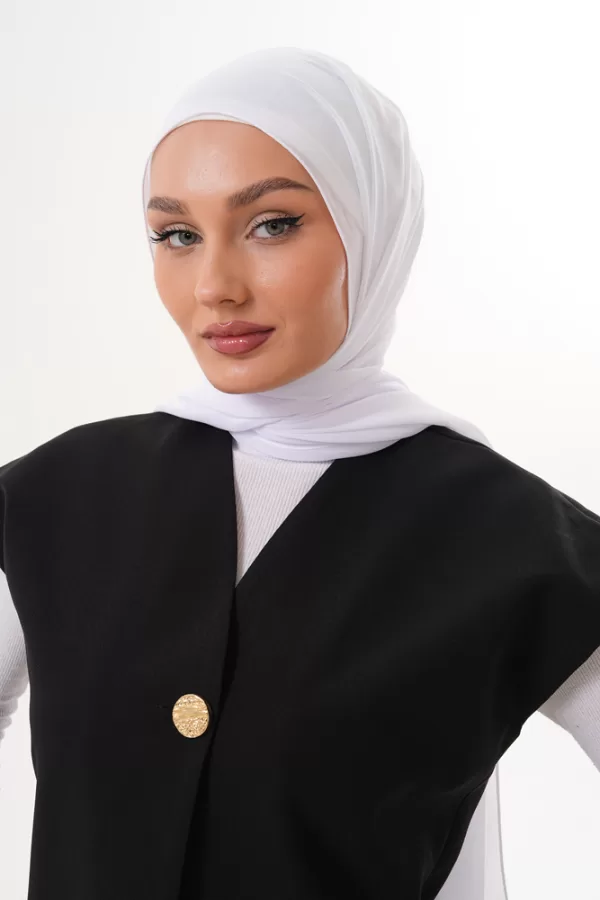 IMP08905.webp Signature Chiffon Hijab β White