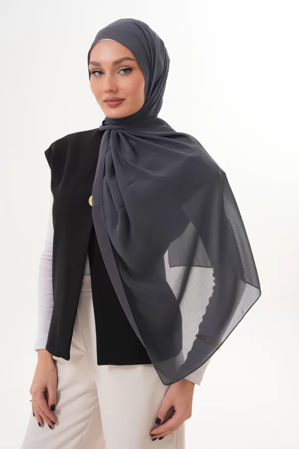Signature Chiffon Hijab – Gray