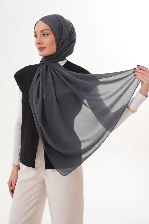 Signature Chiffon Hijab – Gray