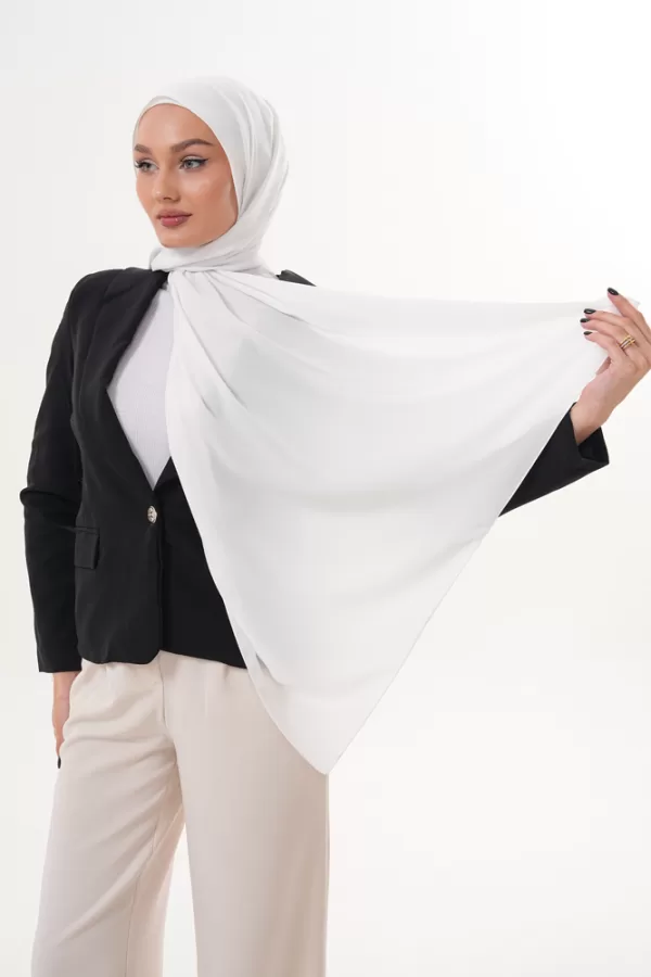 Georgette Hijab - White