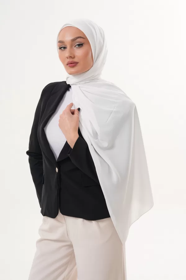 Georgette Hijab - White